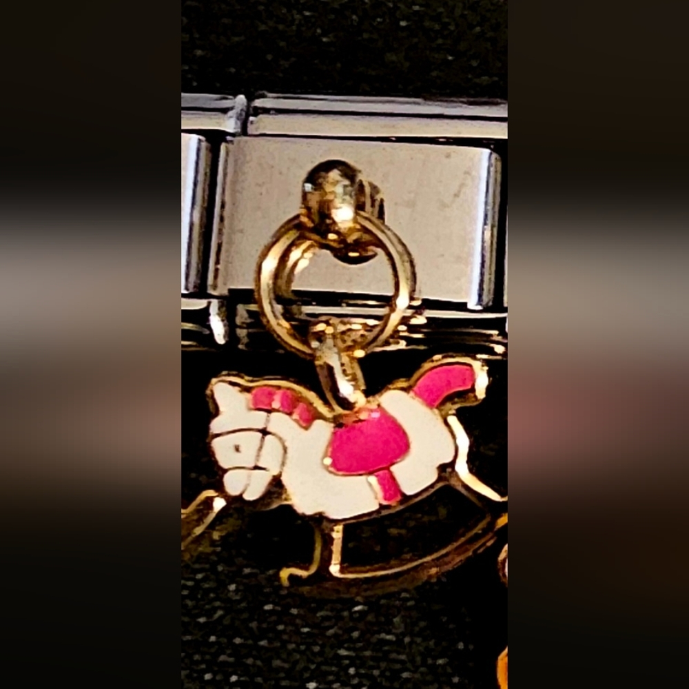 Dangling Rocking Horse Italian Charm